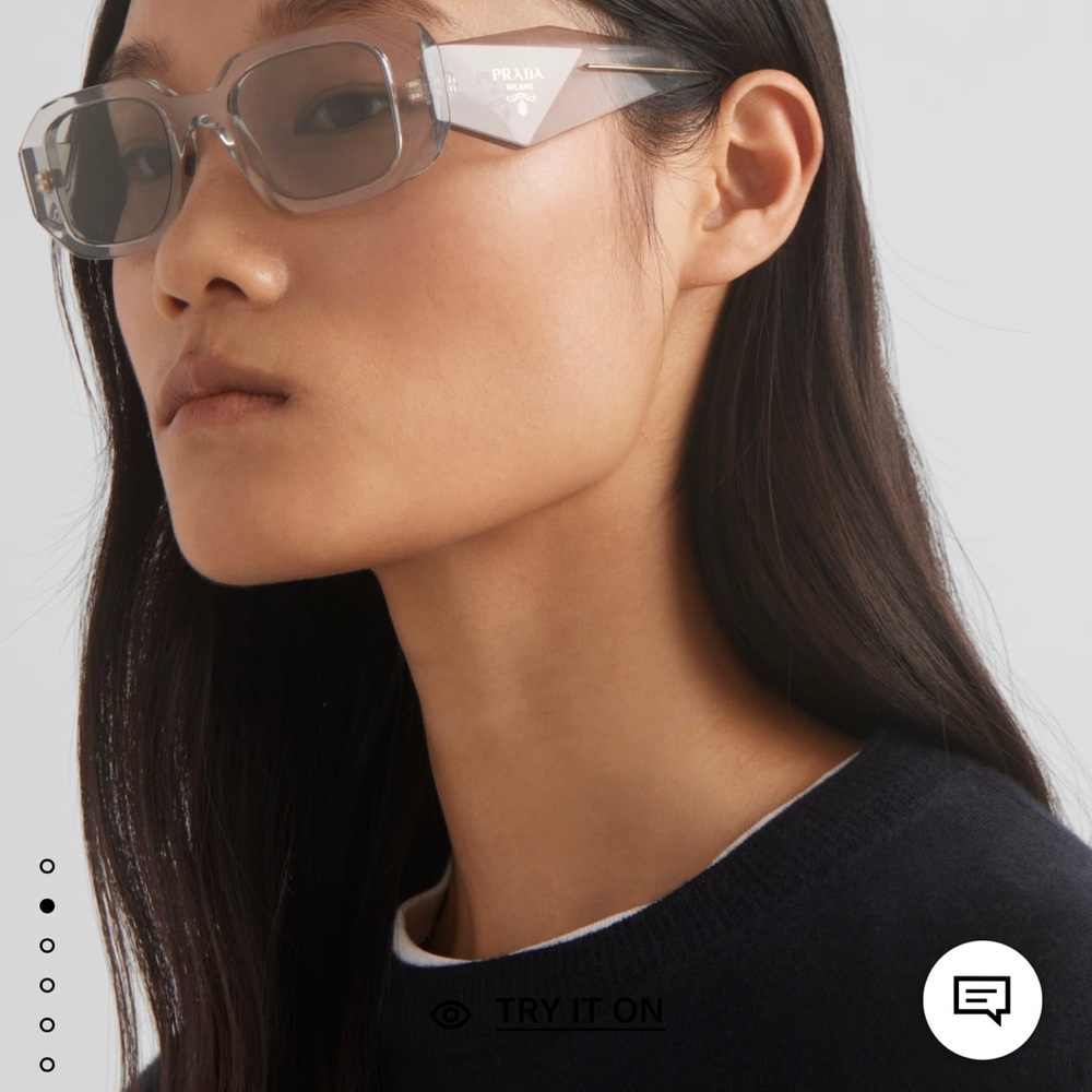 Prada Symbole Transparent Gray Sunglasses